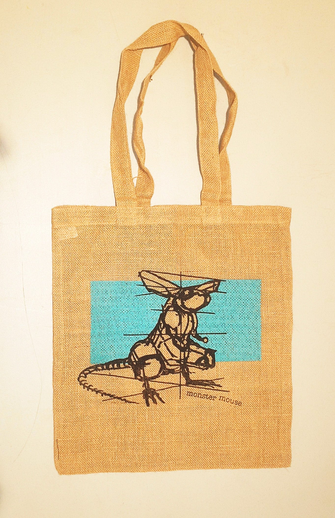 Hessian Tote - Monster Mouse Logo